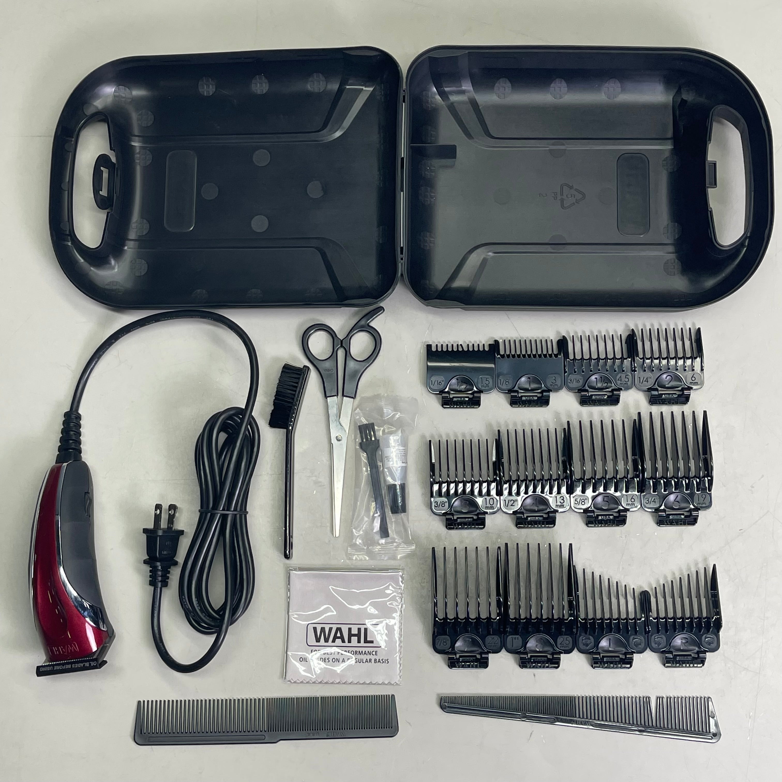 WAHL Multi-Purpose Grooming Kit Men Extreme Power & Easy Clean Blades Red 79607 - Unlimited Barber and Beauty Supply