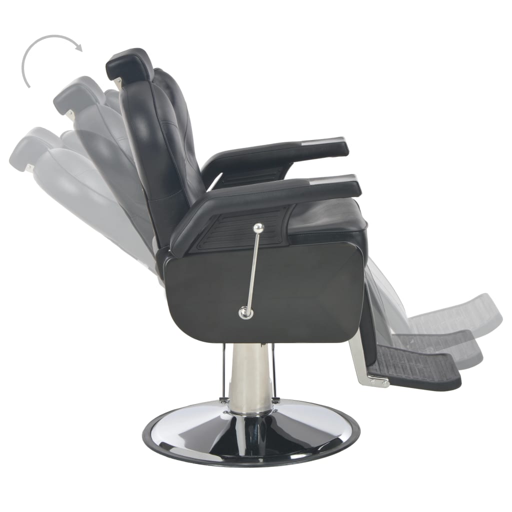 vidaXL Barber Chair Black 28.3"x26.8"x38.6" Faux Leather - Unlimited Barber and Beauty Supply