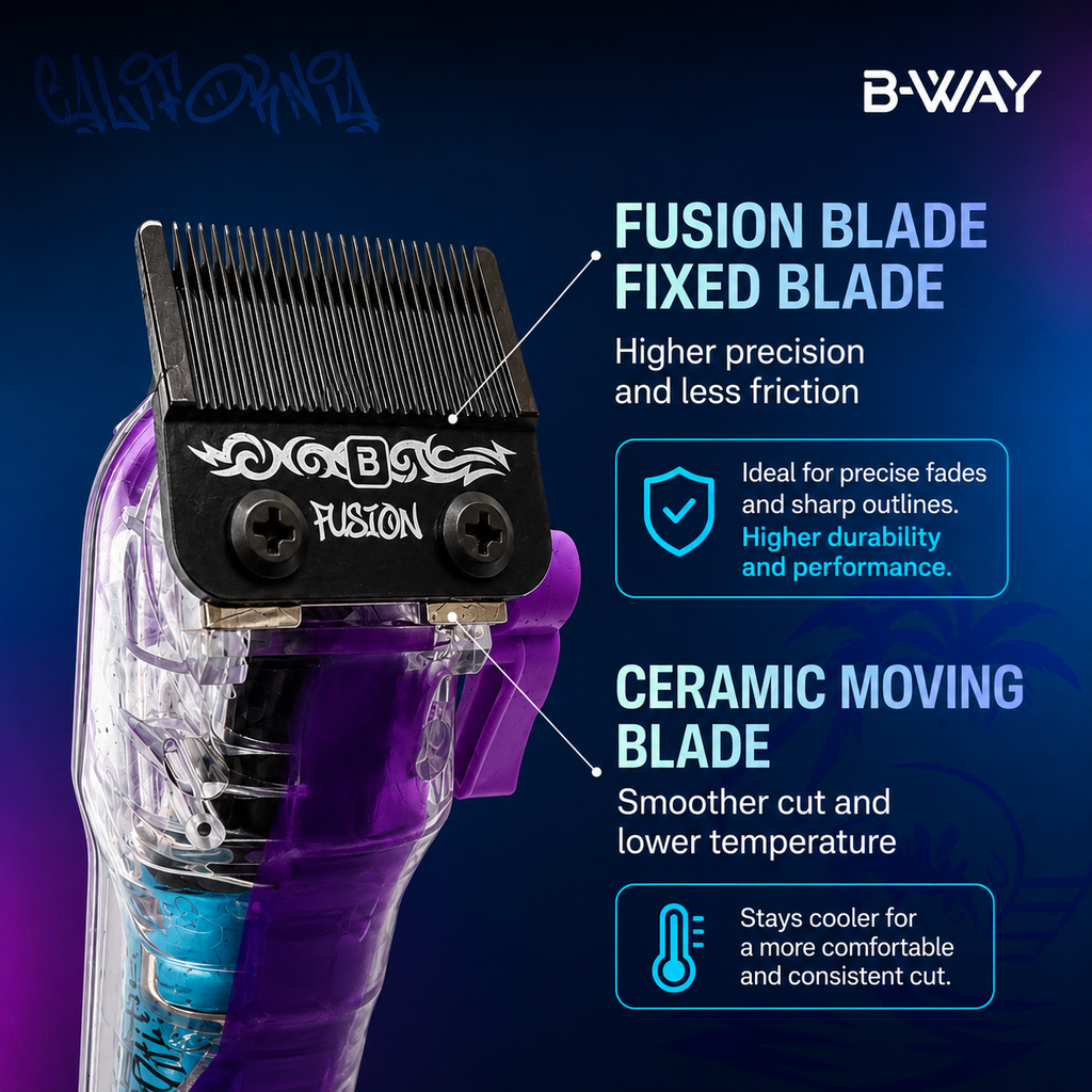 B-WAY NEW California Professional Clipper – 8,200 RPM Fusion DLC