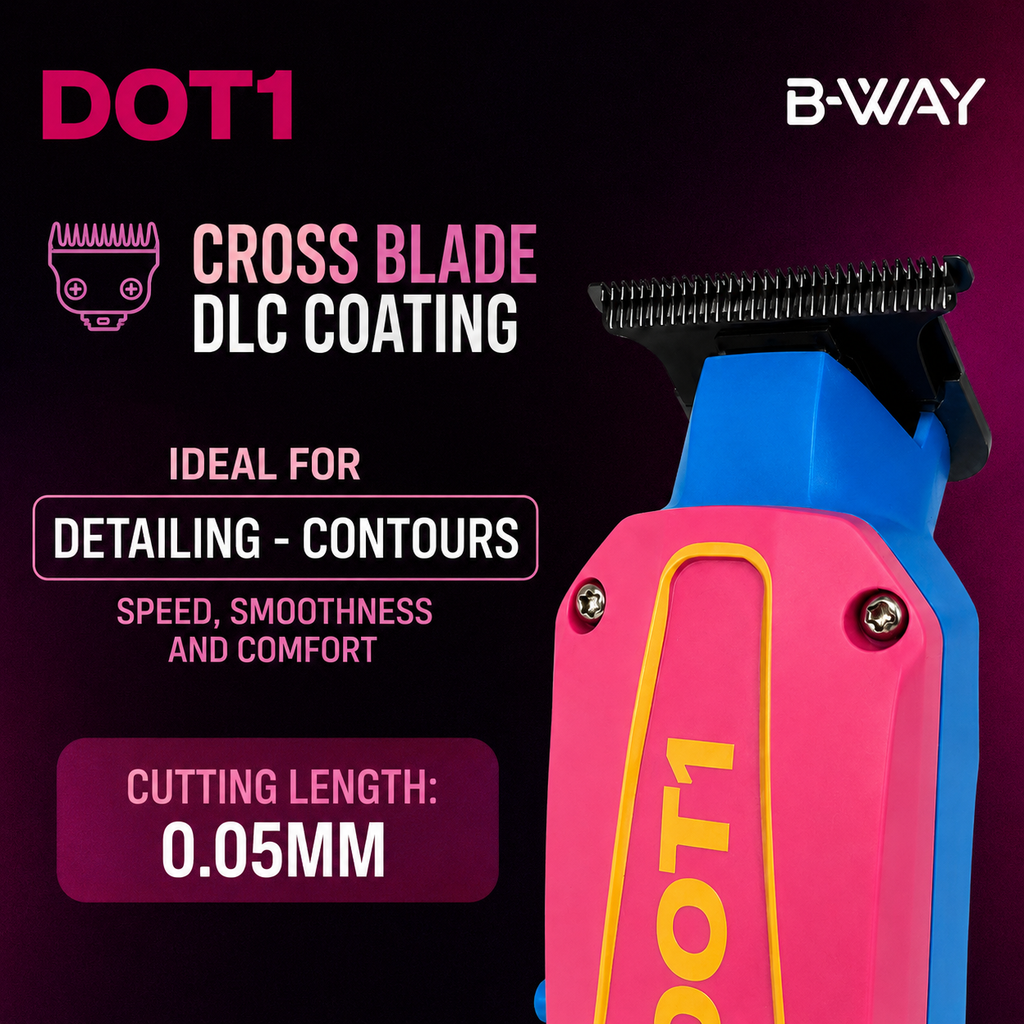 B-WAY DOT1 Pink Professional Cordless Trimmer – 7,000 RPM