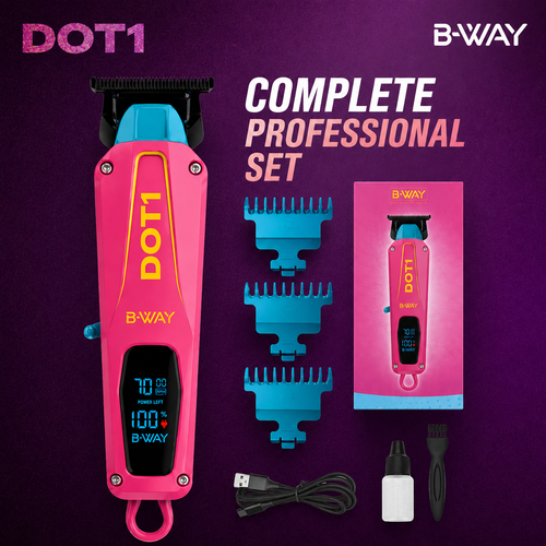 B-WAY DOT1 Pink Professional Cordless Trimmer – 7,000 RPM
