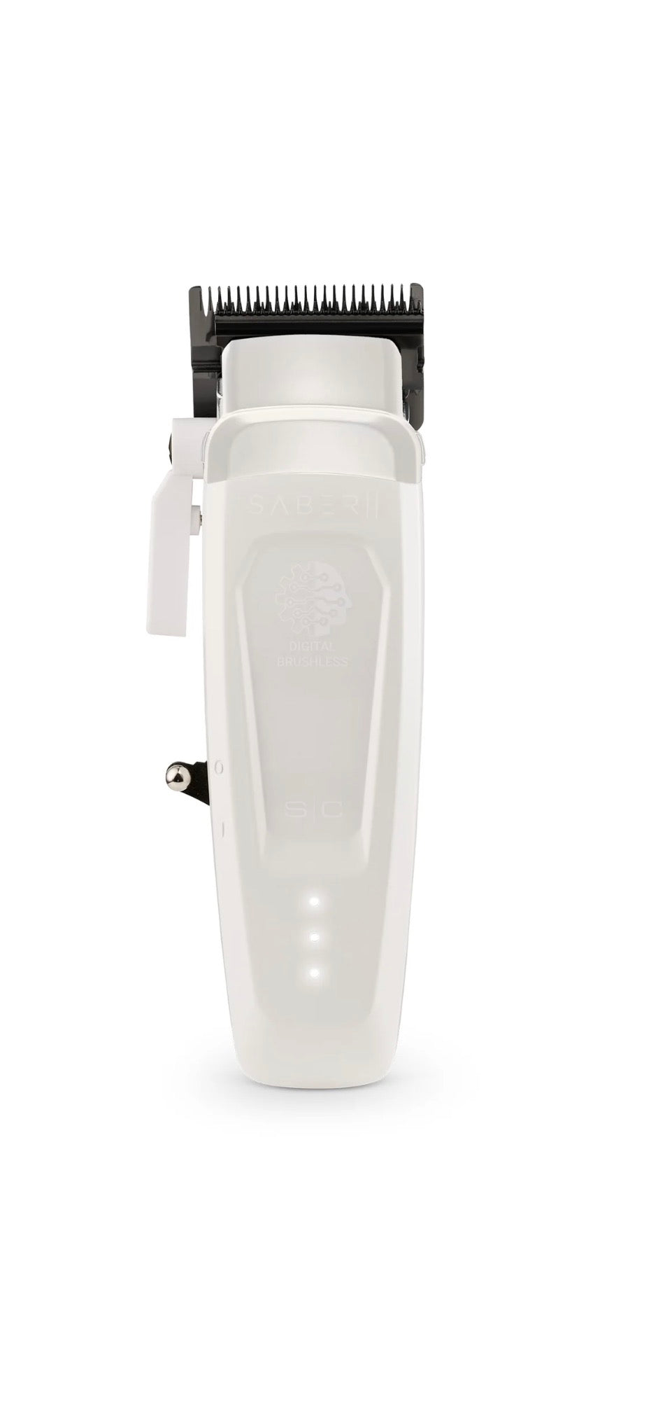 StyleCraft Limited Edition Saber 2 Cordless Digital Brushless Motor Clipper - White (SC619)