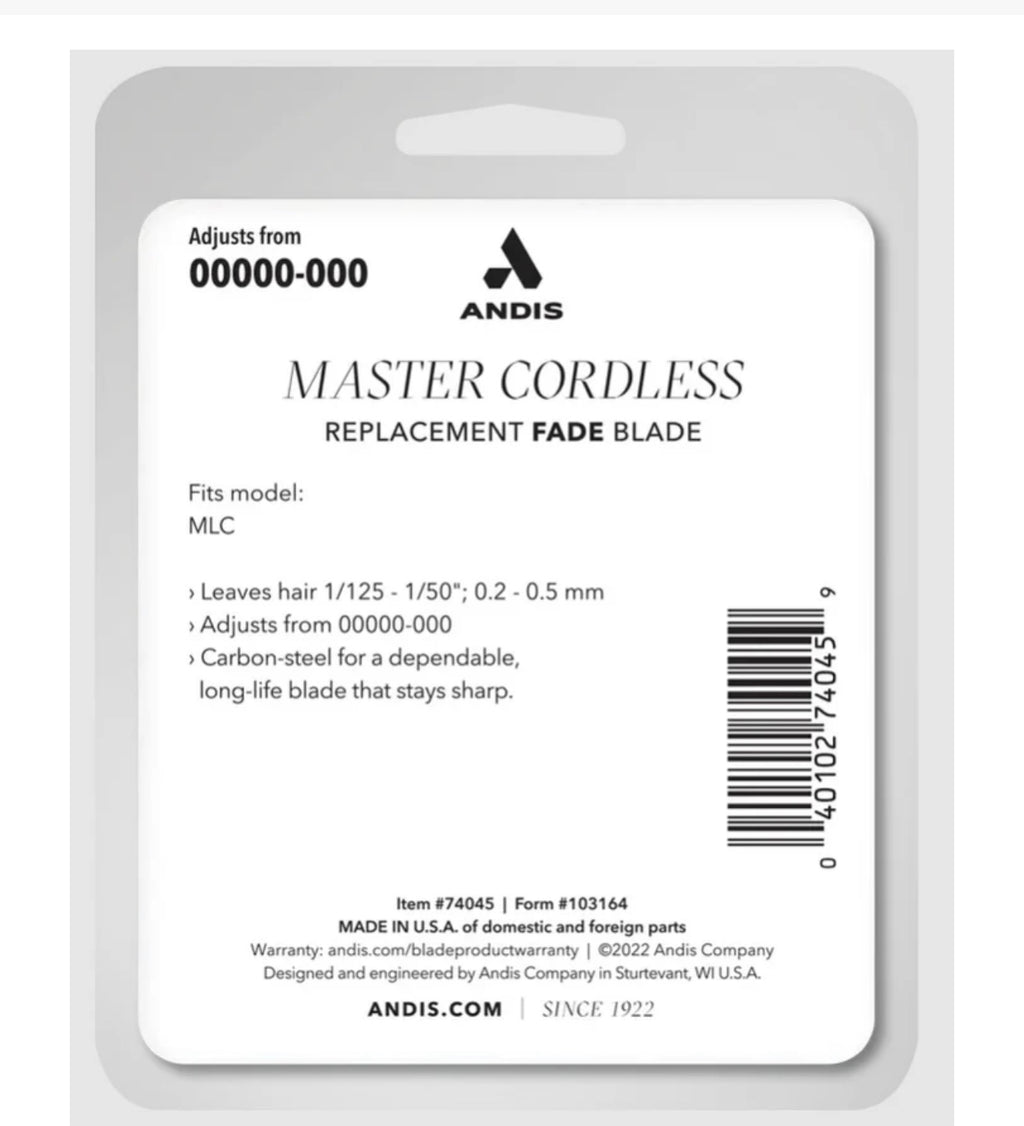 Andis Master Cordless Li Carbon-Steel Replacement Fade Blade (74045)