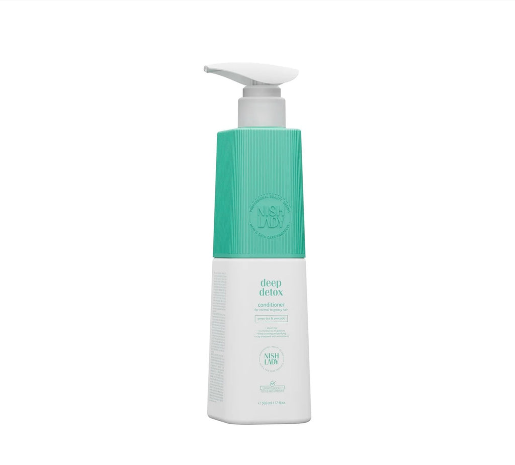 NishLady Deep Detox Conditioner w/ Green Tea & Avocado for Normal to Oily Hair (17oz)