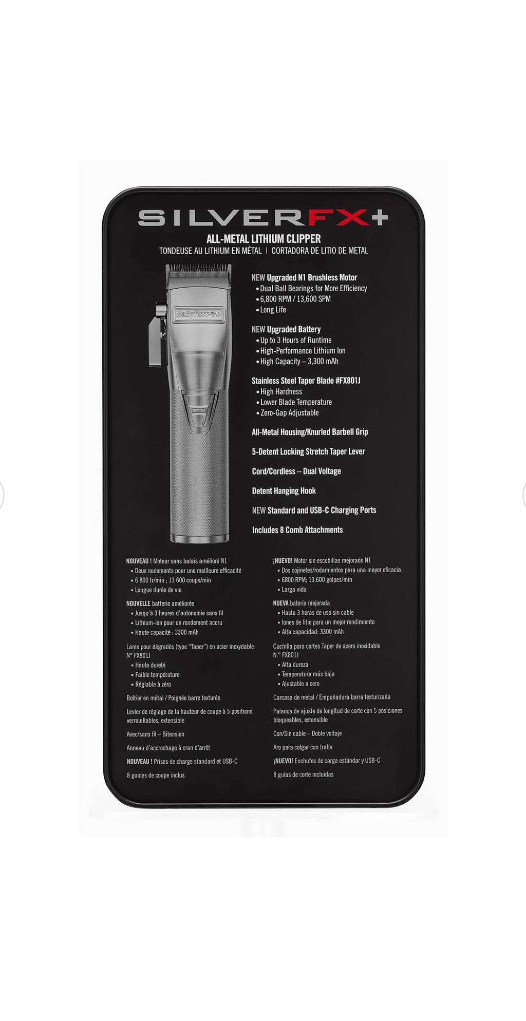 BaBylissPRO SilverFX+ Cordless Clipper