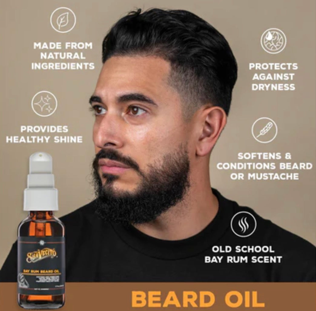 Suavecito Bay Rum Beard Oil, 1 oz