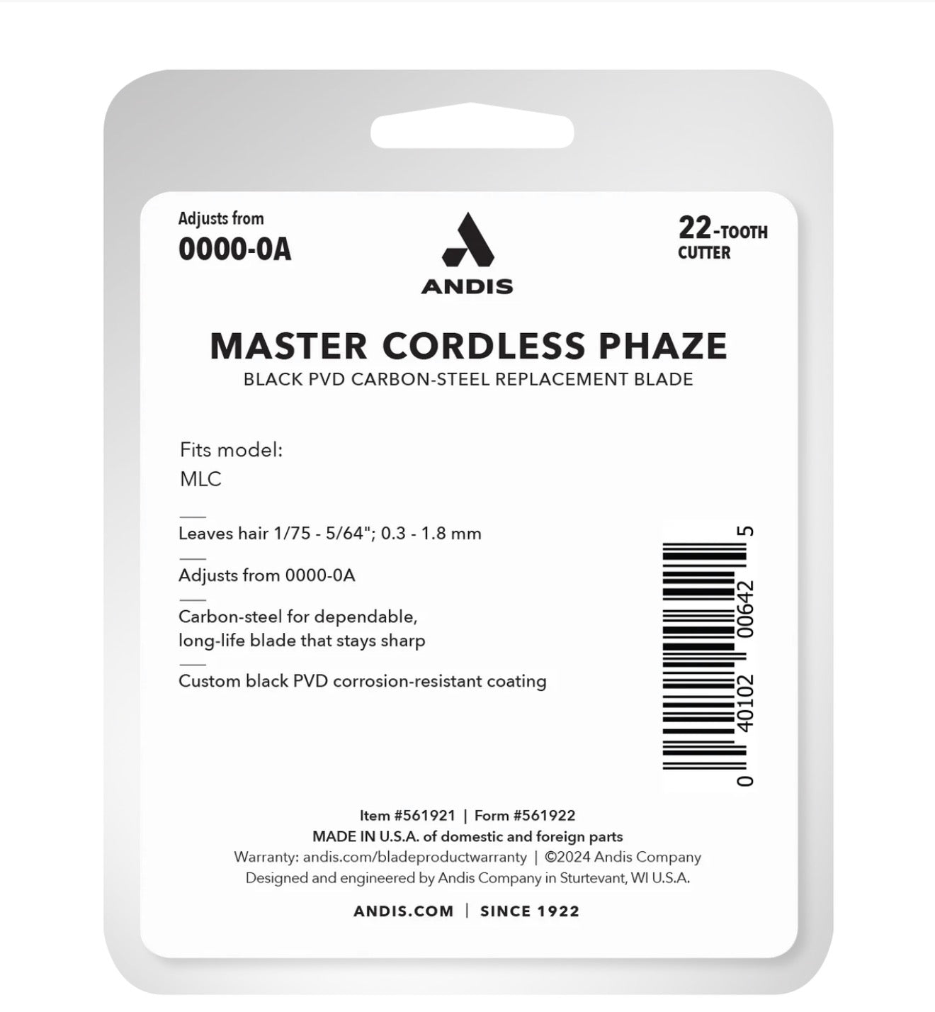 Andis Phaze 22-Tooth Replacement Blade - Unlimited Barber and Beauty Supply