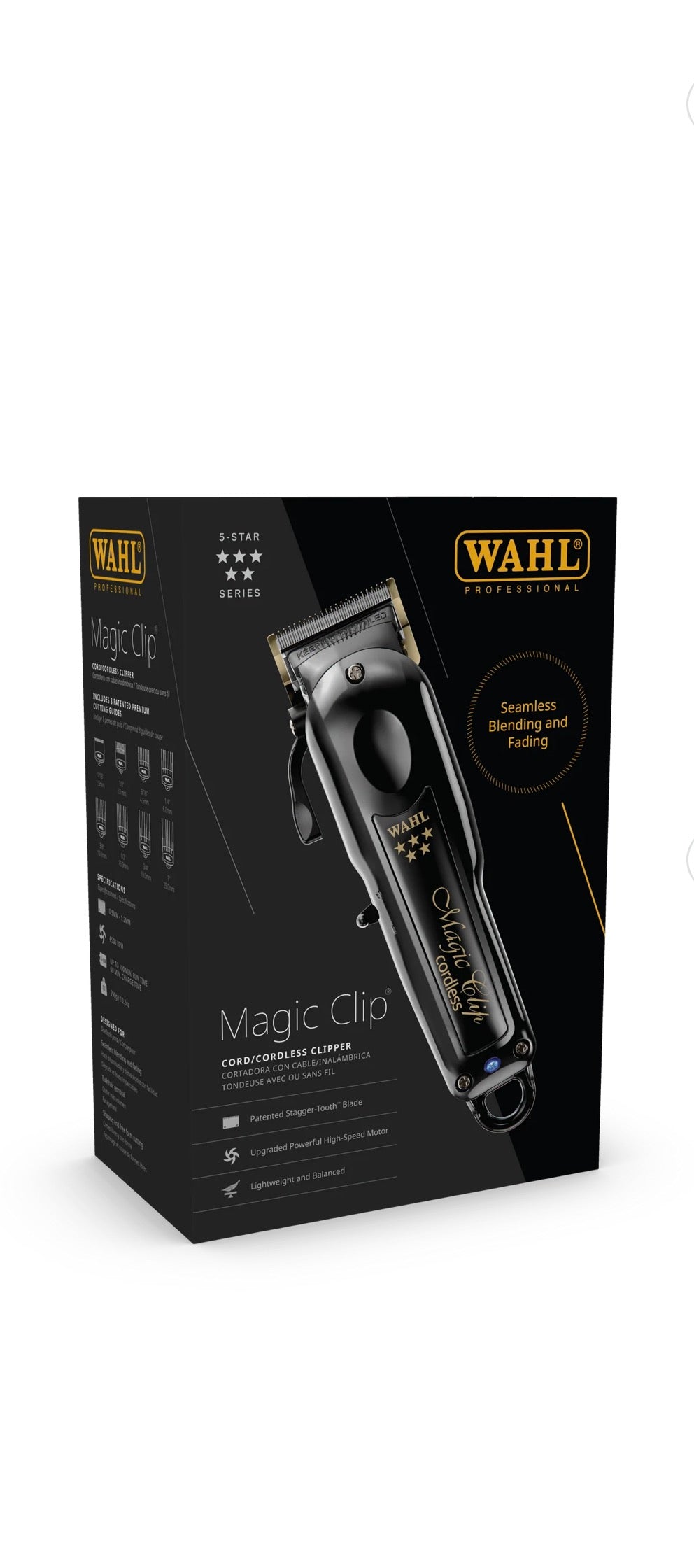 Wahl Professional 5 Star Magic Clip Cordless Clipper - Black