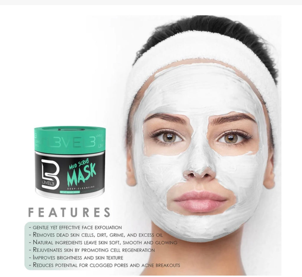 L3VEL3 Deep Cleansing Mud Scrub Mask (500ml/16.9oz)