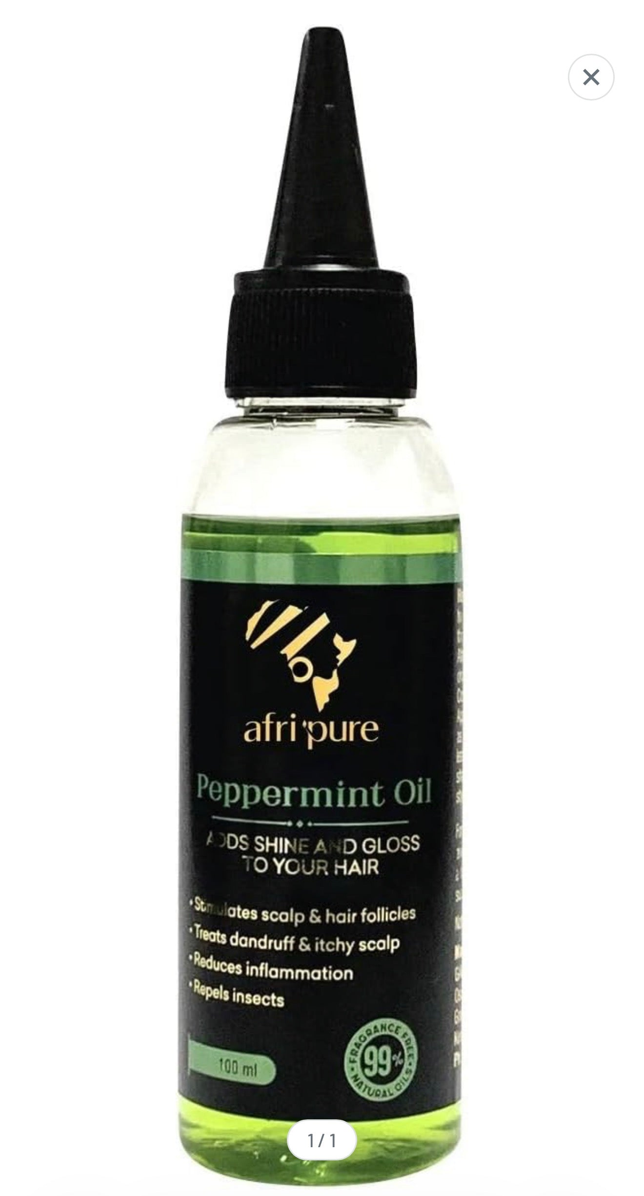 Afri Pure Peppermint Oil (100ml/3.4oz)