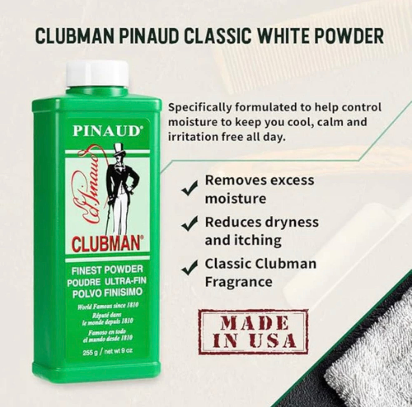 Clubman Talc Powder 9 oz