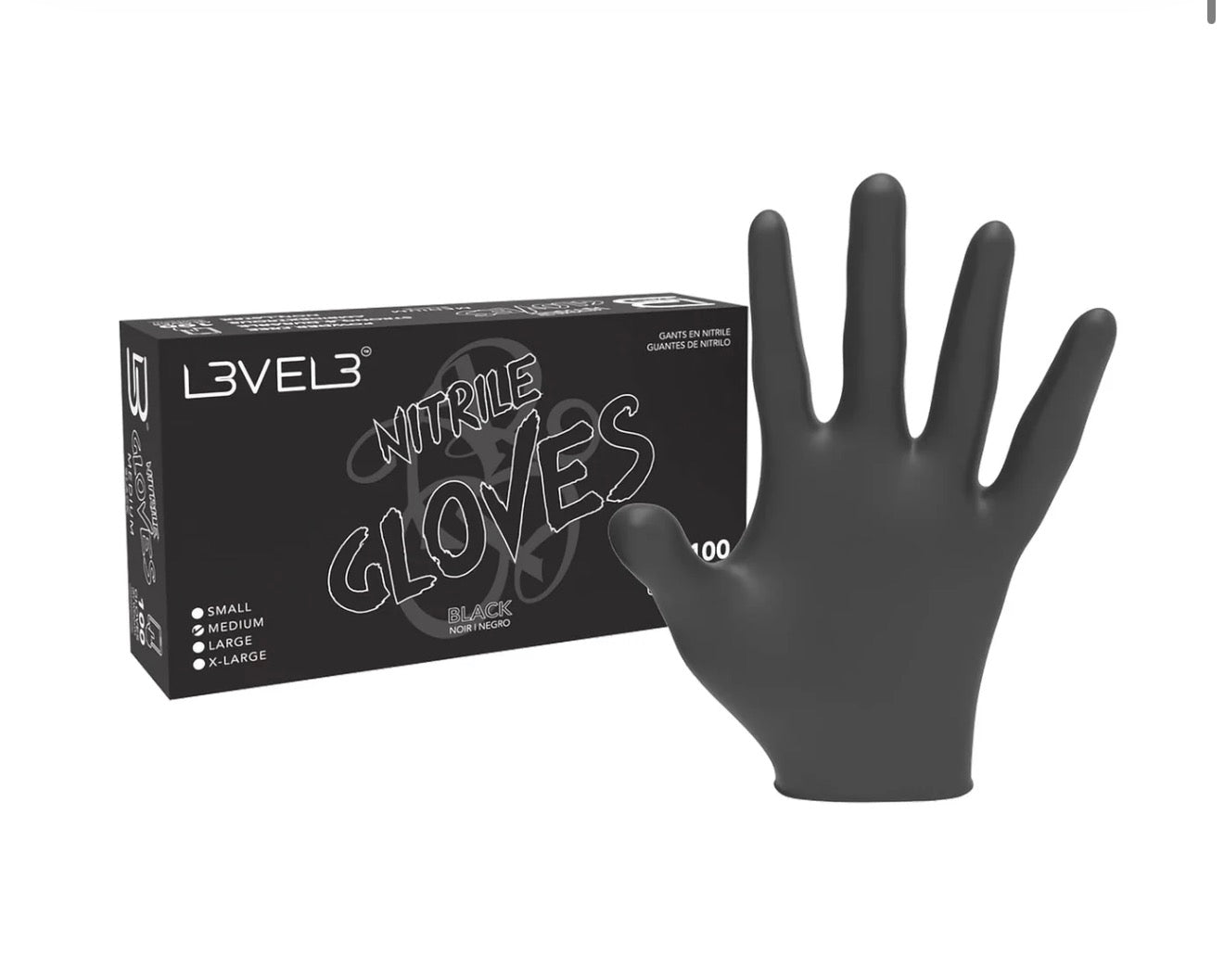 L3VEL3 Professional Nitrile Gloves 100pk - Unlimited Barber and Beauty Supply