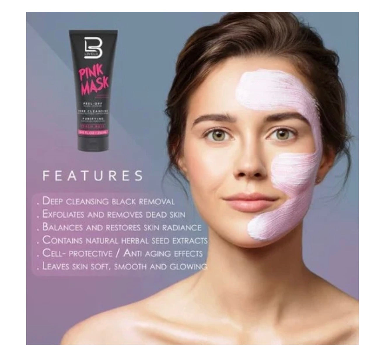 L3VEL3 Pink Facial Mask