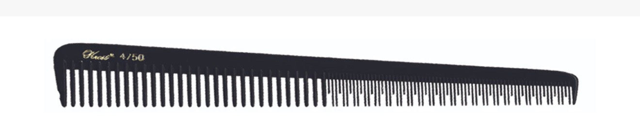 Krest 7 1/2" Tapering Teaser Comb - Black (No. 4750)