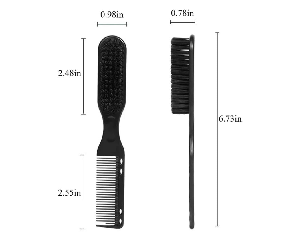 ProStylingTools 2-Sided Barber Fade Clean Comb and Brush Combo