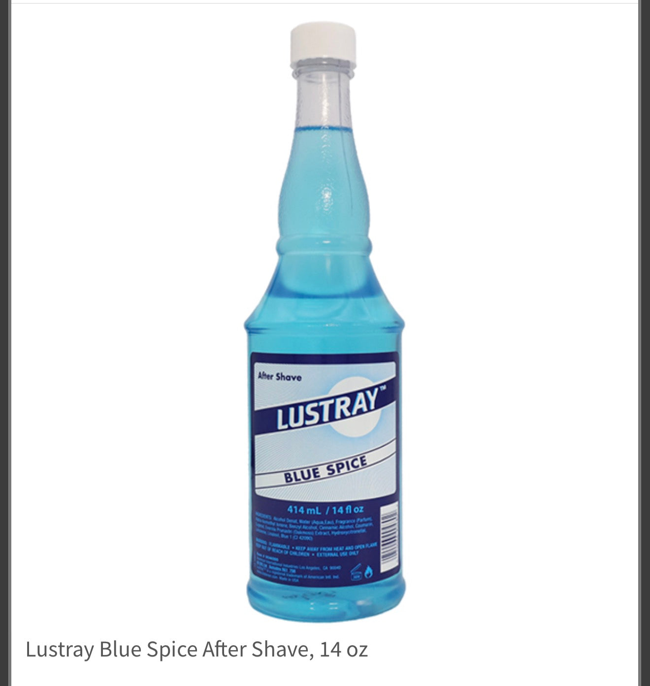 Lustray Blue Spice After Shave, 14 oz