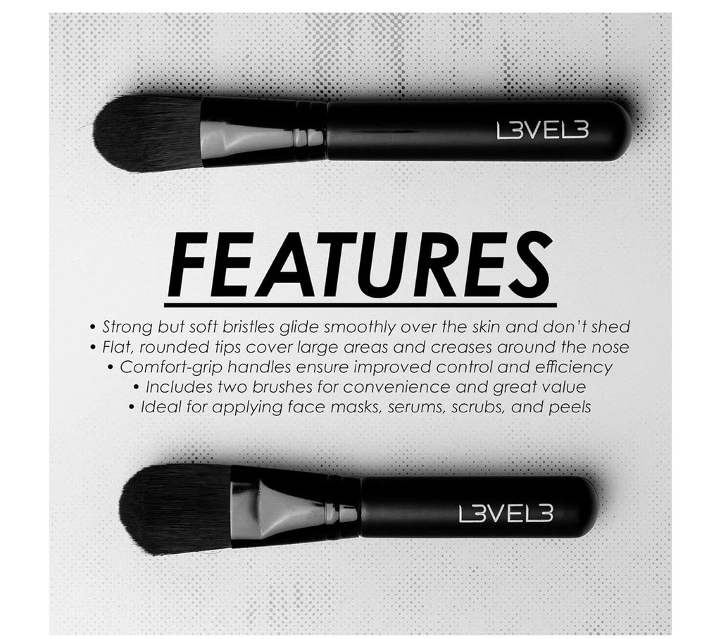 L3VEL3 Facial Mask Application Brush Set (2pc)