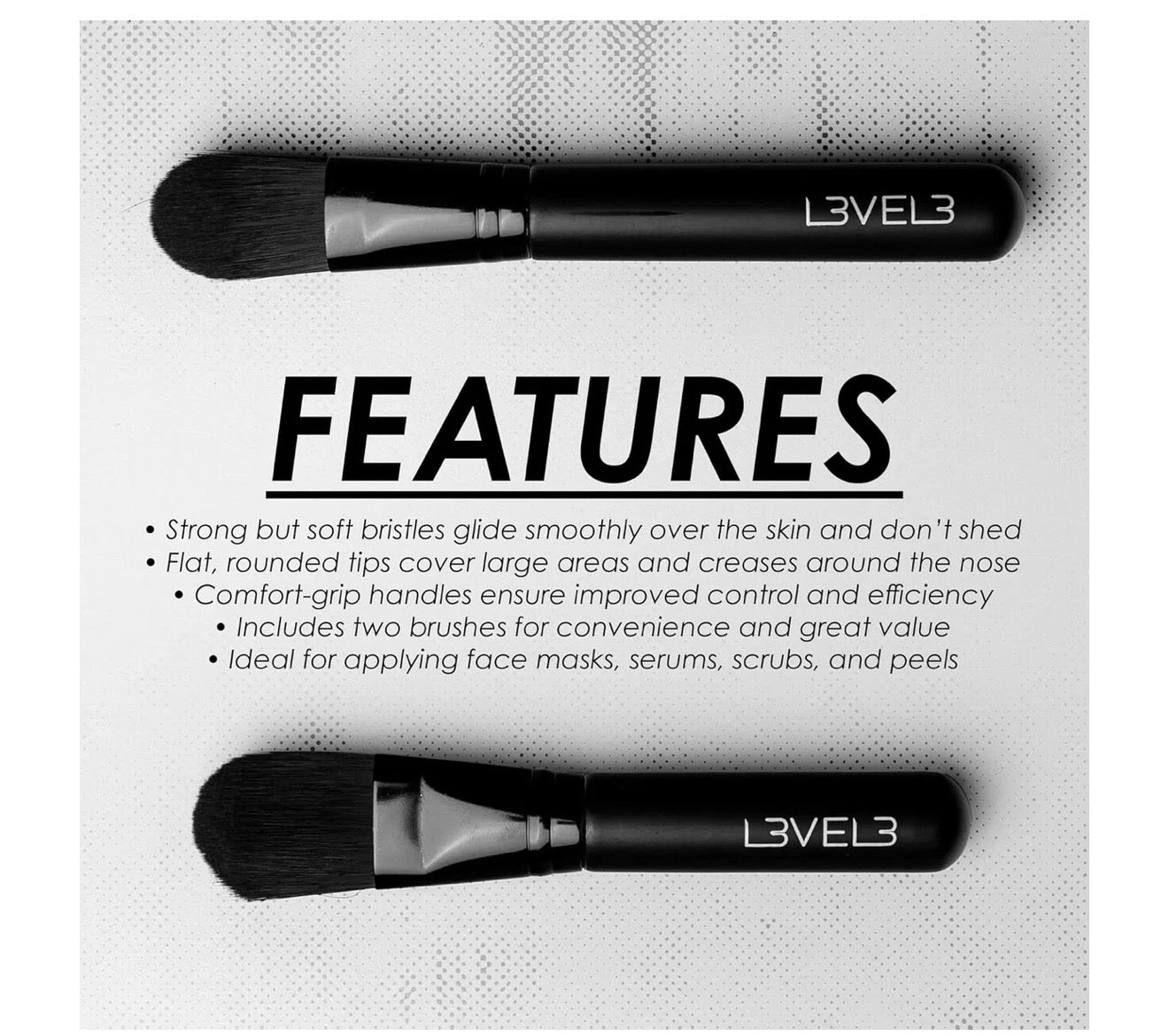 L3VEL3 Facial Mask Application Brush Set (2pc)