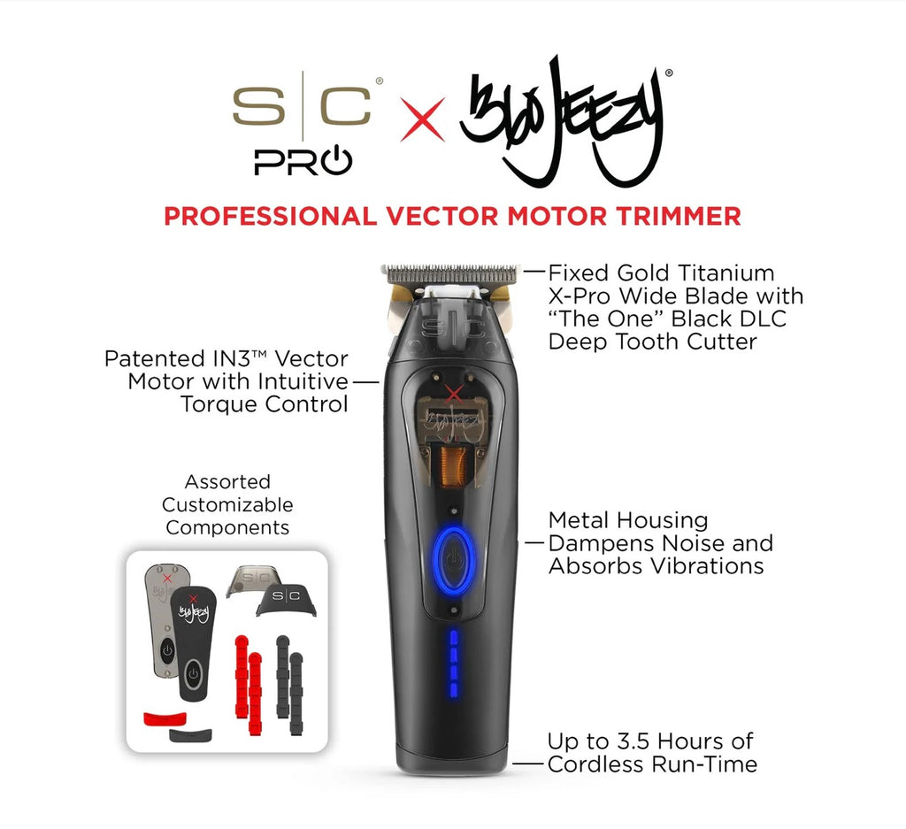 StyleCraft 360 Jeezy Cordless Trimmer w/ IN3 Vector Motor (SC423B)