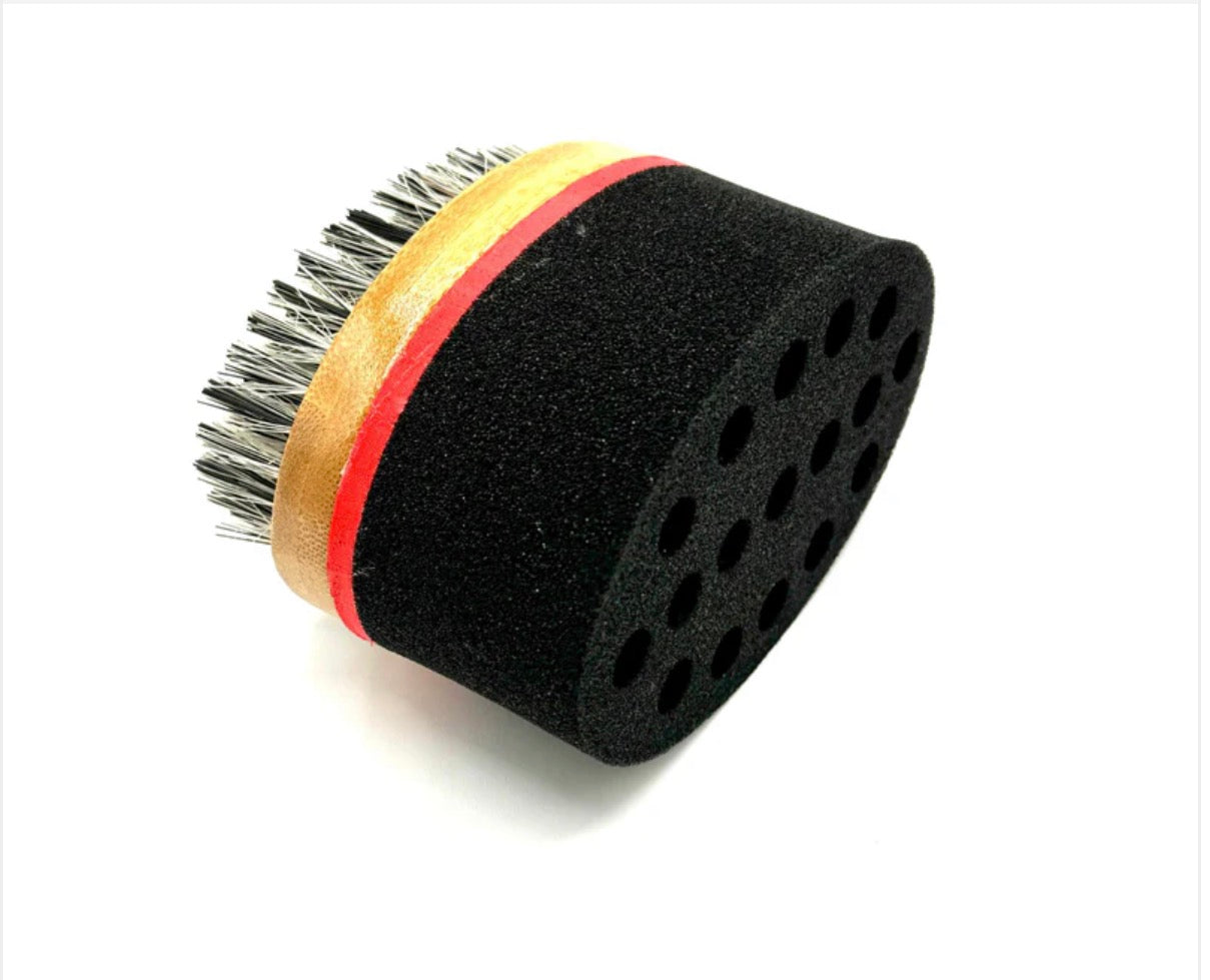 TWO SIDE TWIST SPONGE WITH HAIR BRUSH