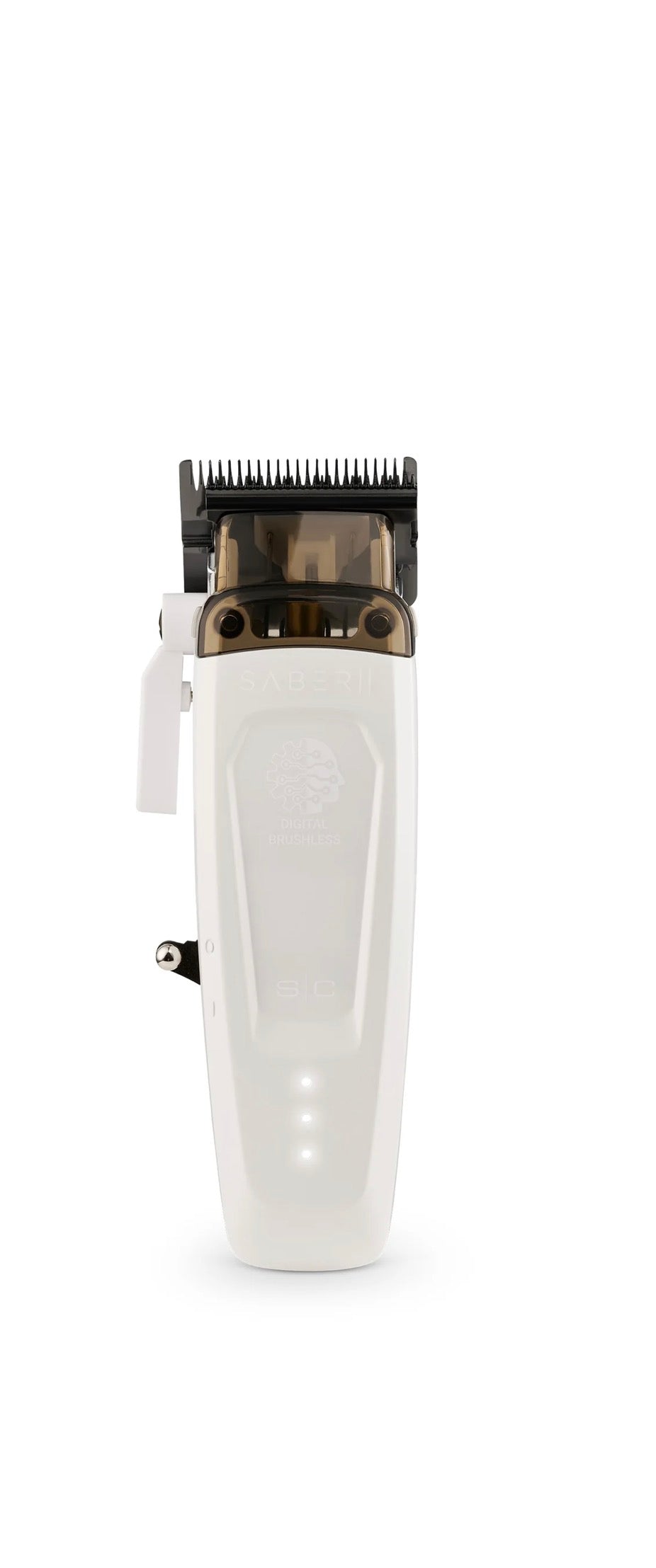 StyleCraft Limited Edition Saber 2 Cordless Digital Brushless Motor Clipper - White (SC619)