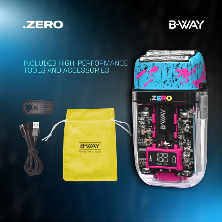 B-Way NEW Five Shorty Clipper &amp; ZERO Shaver – Professional 2-in-1 Barber Set