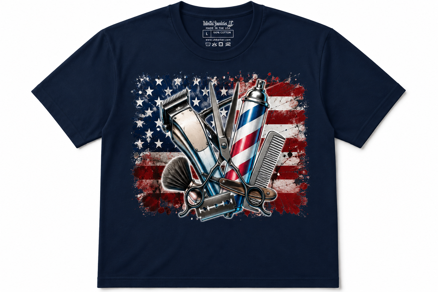 Barbershop American Flag Tee