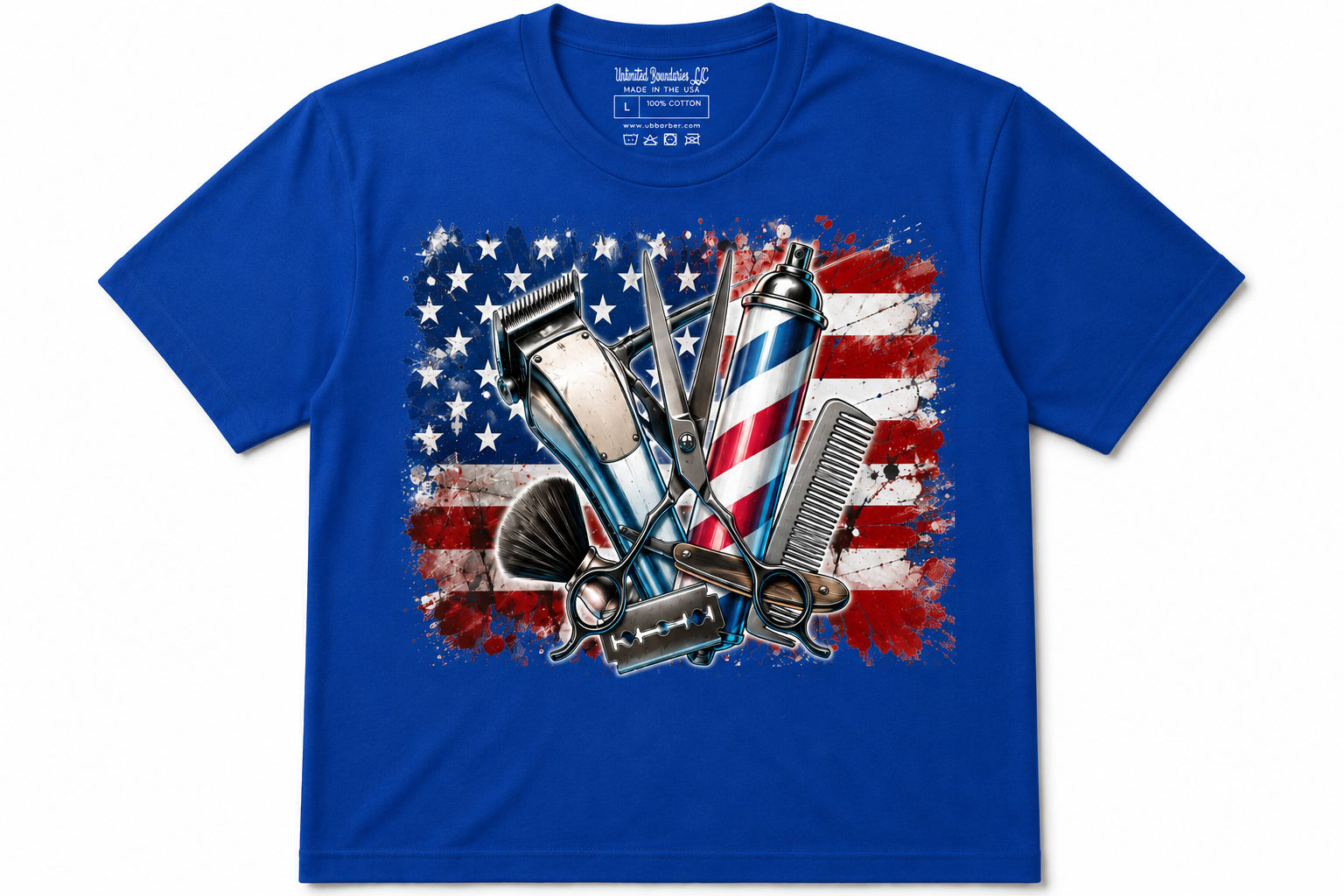 Barbershop American Flag Tee