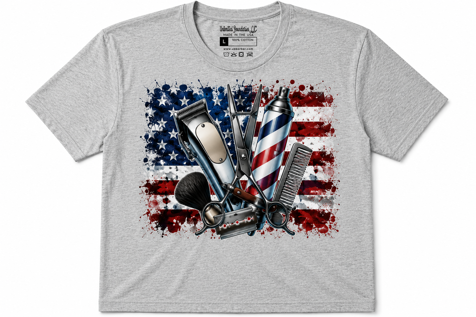 Barbershop American Flag Tee